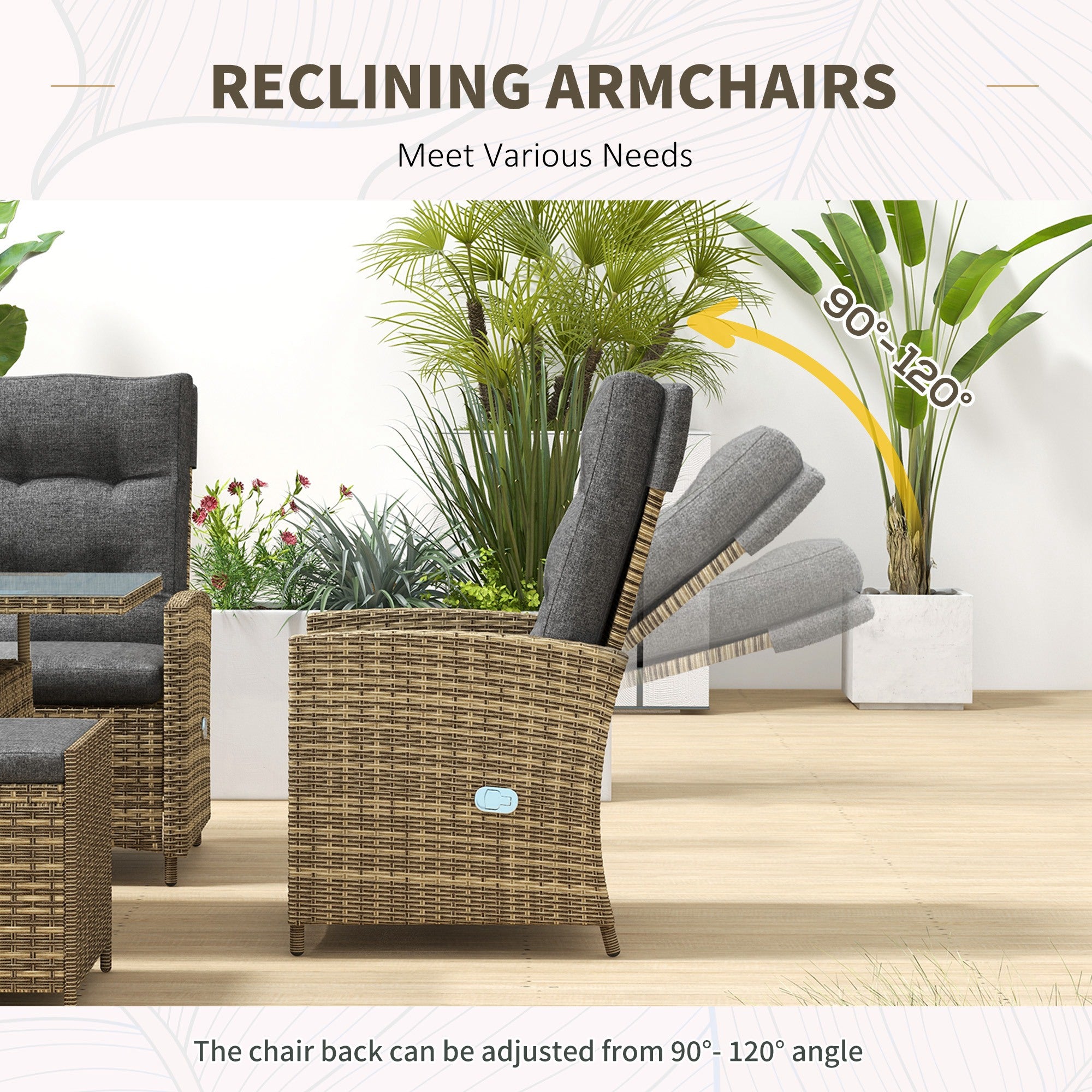 The Stratford Reclining Garden Set