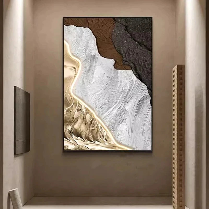Elemental Layers Illuminated Wall Art