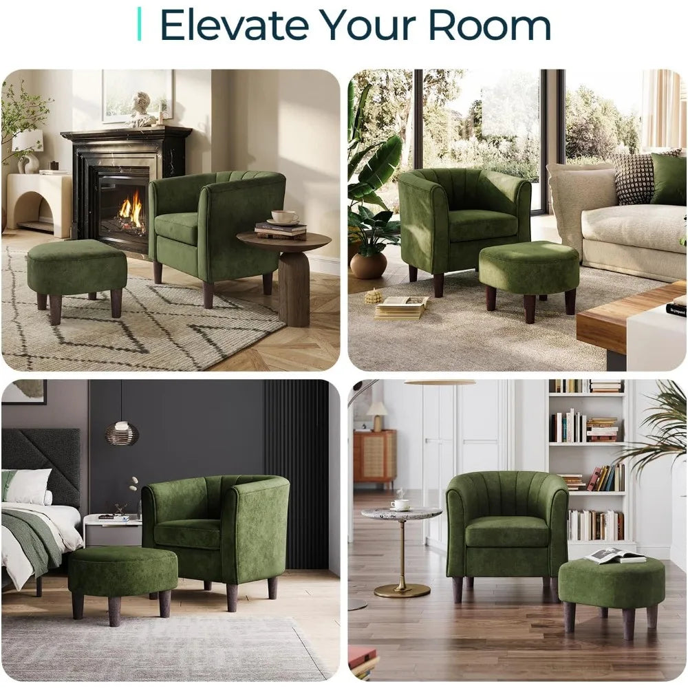 Blossom Barrel Chair + FREE OTTOMAN