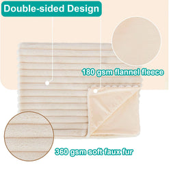 Image of Beige Isla Extra thick Throw
