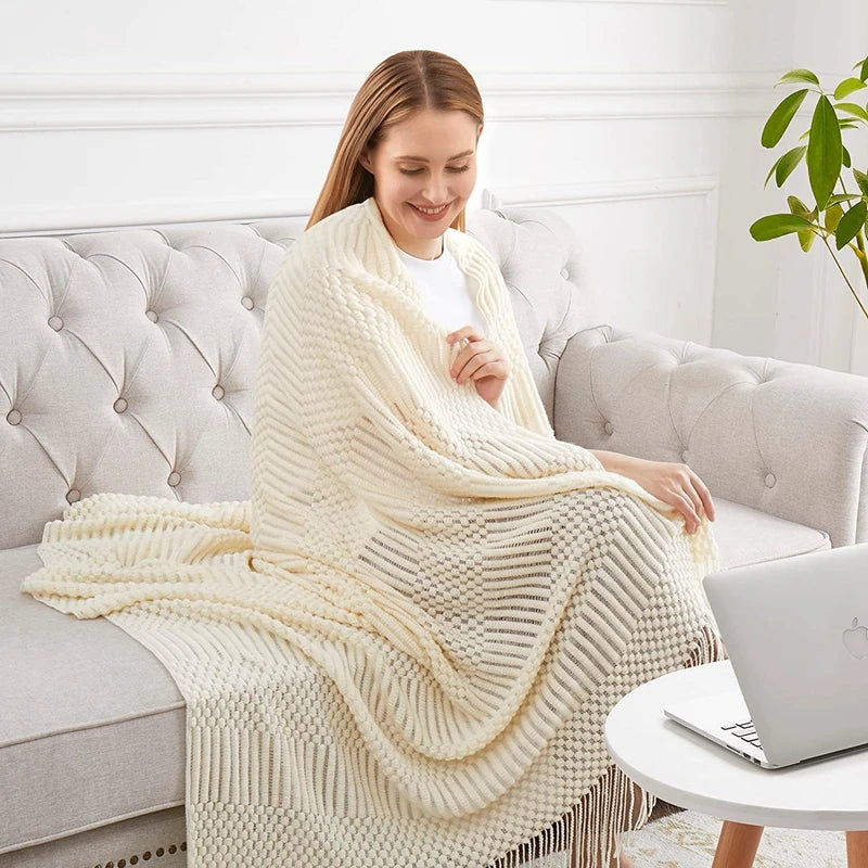 Cream White Throw