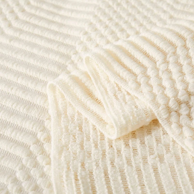 Cream White Throw