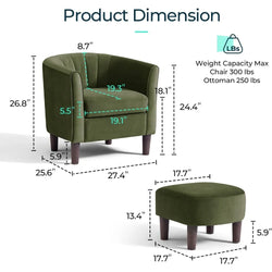 Image of Blossom Barrel Chair + FREE OTTOMAN